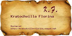 Kratochvilla Florina névjegykártya